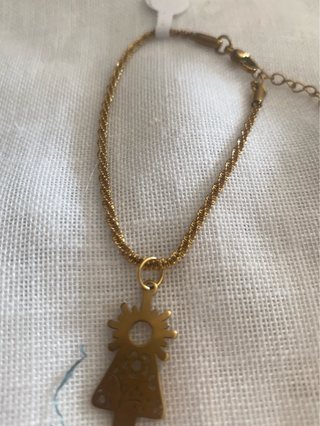 Pulsera Virgen del Pilar Acero Dorado