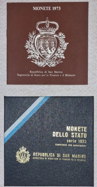 San Marino '73 Serie 8 Monete FDC (9 pezzi)