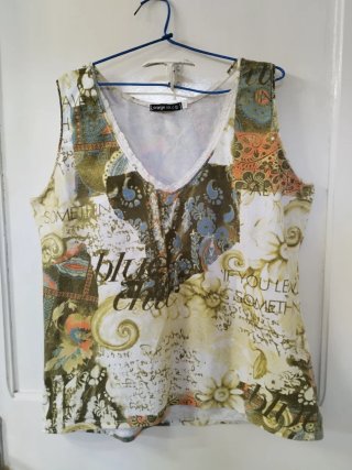 Camiseta Orange Silk Talla S/M Patchwork