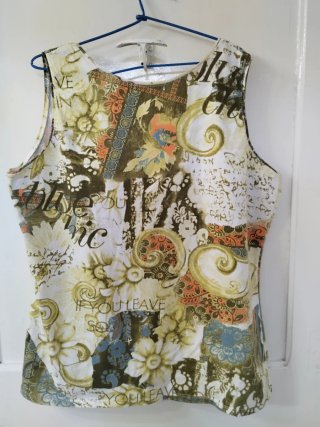 Camiseta Orange Silk Talla S/M Patchwork
