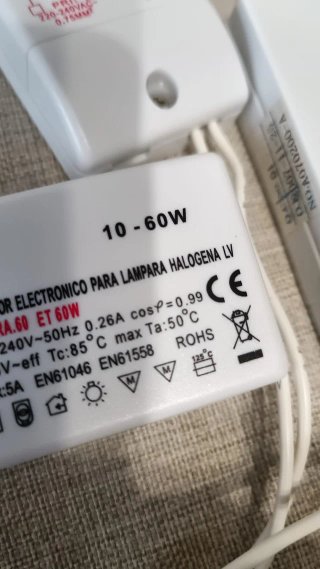 Transformador Eléctrico SECOM 60W Halógena