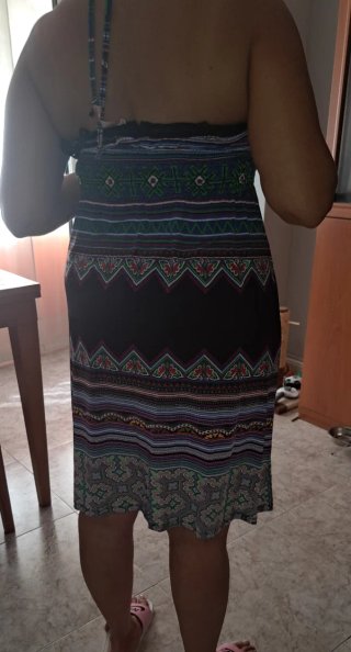 Vestido playero estampado mujer