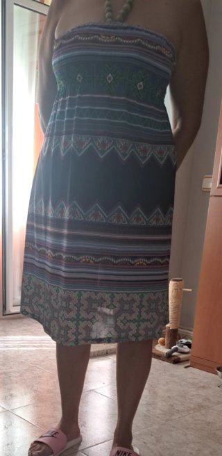 Vestido playero estampado mujer