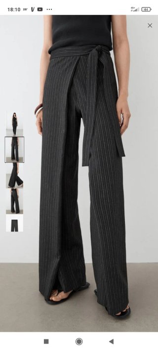 Pantalón pareo Massimo Dutti negro