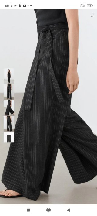 Pantalón pareo Massimo Dutti negro