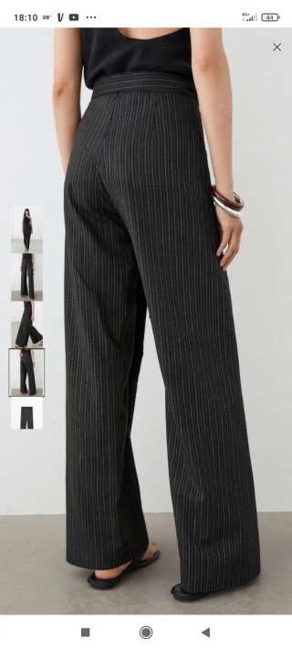 Pantalón pareo Massimo Dutti negro