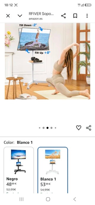 Soporte TV Suelo Blanco 27-60