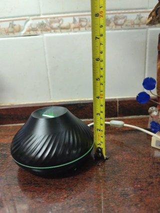 Humidificador Aromático Negro con Luz Naranja azul