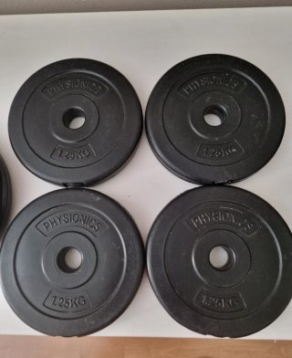 Set Discos Pesas Physionics 2.5kg,  1.25kg y 1 kg.