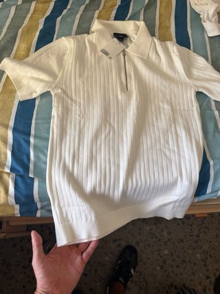 Polo H&M blanco talla M
