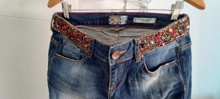 Pantalón vaquero BSK mujer T.38 Skinny