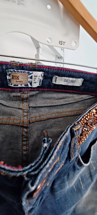 Pantalón vaquero BSK mujer T.38 Skinny