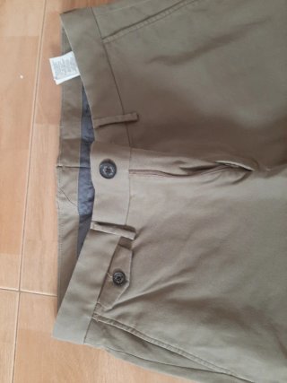 Pantalones de vestir hombre beige y verde