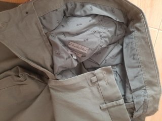 Pantalones de vestir hombre beige y verde