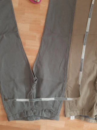 Pantalones de vestir hombre beige y verde