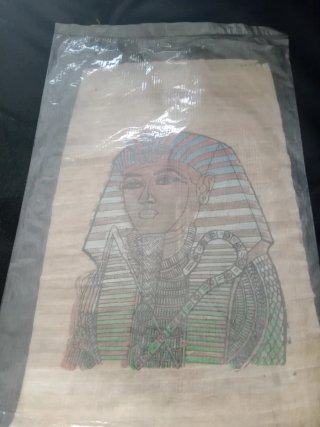 Papiro Egipcio Antiguo Pintado a Mano