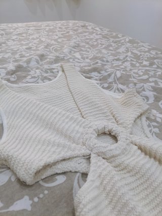 Vestido blanco talla S con aro