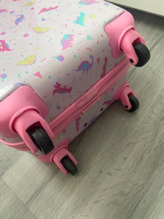 Maleta infantil dinosaurios rosa