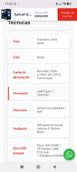 PC Gaming Epical-Q Ryzen 7 7800X3D RTX 5070Ti