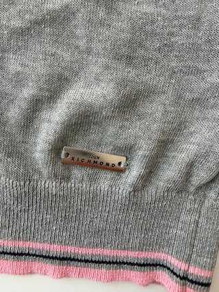 Polo John Richmond punto gris rosa T.M