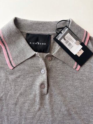 Polo John Richmond punto gris rosa T.M