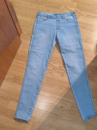 Pantalón Jeggings Vaqueros Elásticos Azul Claro
