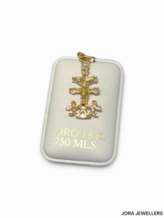 Colgante Cruz Oro 18K 750 MLS