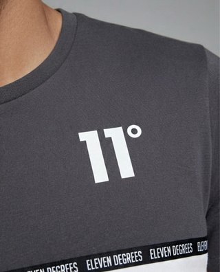 Camiseta Eleven Degrees Gris y Blanca