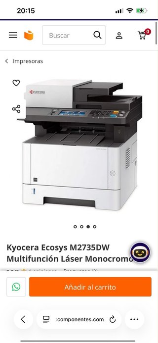 Impresora Kyocera Ecosys M2735DW Multifunción