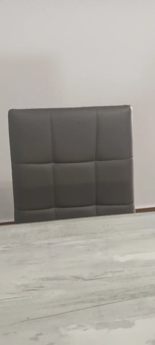 4 Sillas Comedor Piel Sintética Gris