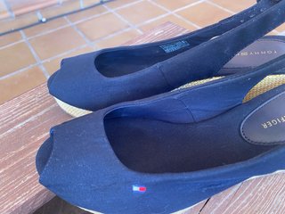 Sandalias Tommy Hilfiger Cuña Azul Marino