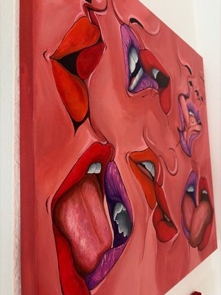 Cuadro Decorativo Abstracto Labios