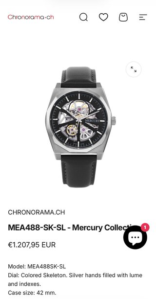 Reloj Mercury Automático  Swiss made. Full set.