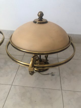 2 Lámparas Techo Bejorama Vintage Cristal Metal