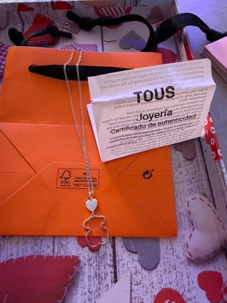 Collar Tous Oso Corazón Plata