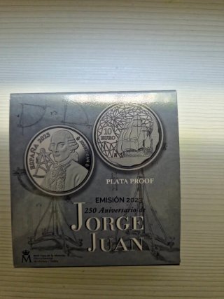 Moneda Jorge Juan 250 Aniversario 8 reales. Plata