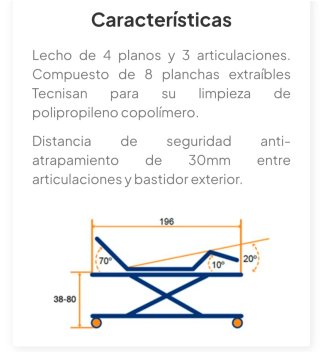 Cama geriátrica elevable. Solo tres meses de uso.
