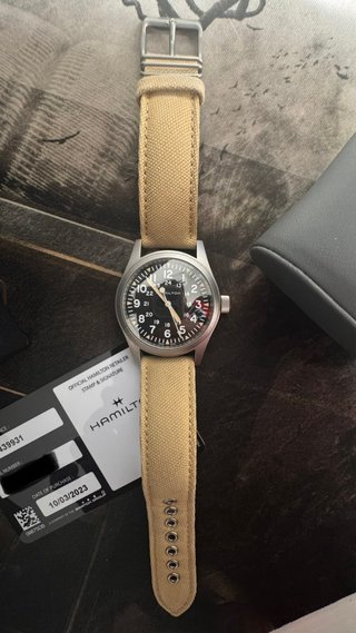 Hamilton Khaki Field Mechanical 38mm Beige/Negro.