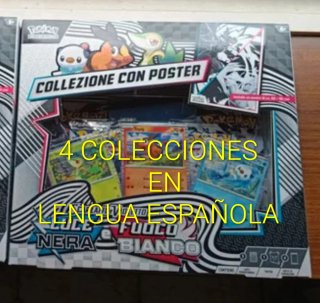 Pokémon 4 Collezioni Poster Luce Nera Fuoco ES
