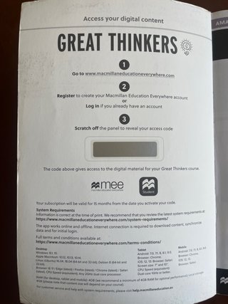 GREAT THINKERS C1 Student's book & eReader