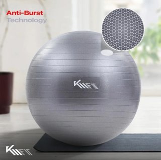 KM-Fit balón de Gimnasia 65cm | balón Gris de GYM