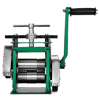 Máquina de Laminado Combinada Laminadora Joyería Ancho de Rodillo de 85 mm Laminado Plano Prensa Manual de Joyería Herramienta de Tableteo Herramientas de Joyería DIY (120x55mm)