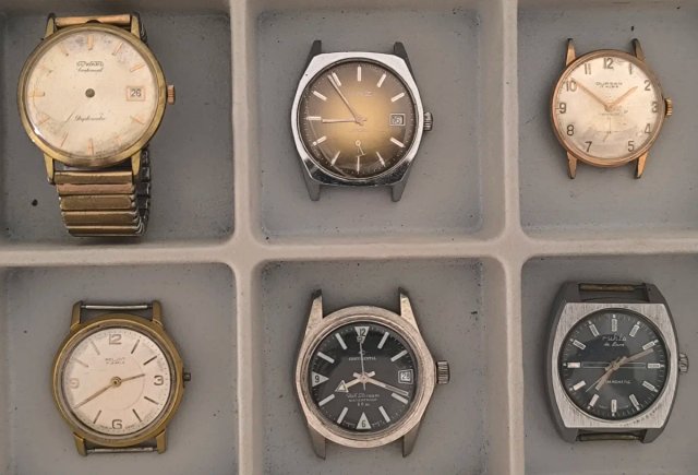 Lote de 12 relojes mecanicos vintage