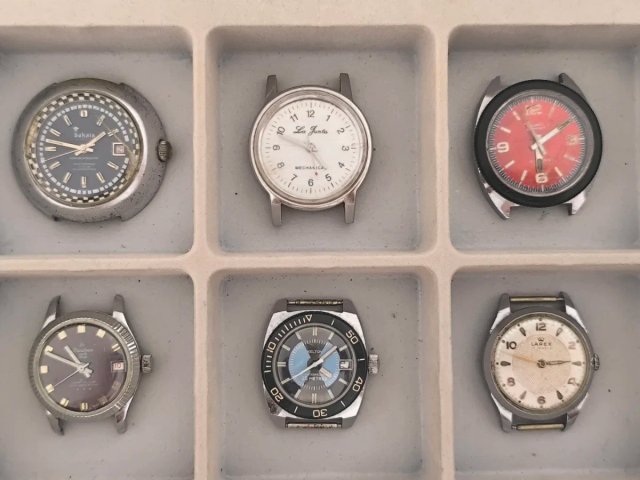 Lote de 12 relojes mecanicos vintage