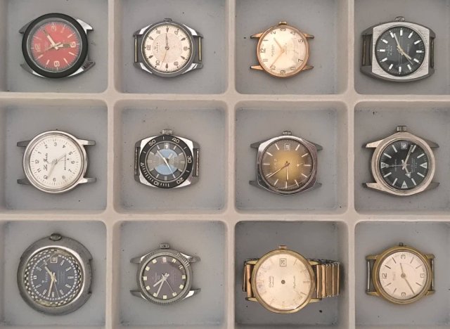 Lote de 12 relojes mecanicos vintage
