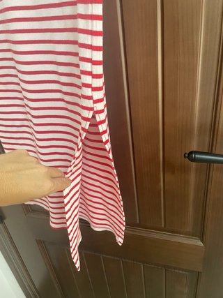 Vestido rayas rojo y blanco mujer