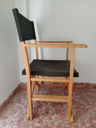 Silla Director Madera y Lona negra