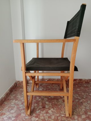 Silla Director Madera y Lona negra