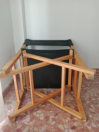 Silla Director Madera y Lona negra