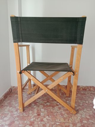 Silla Director Madera y Lona negra
